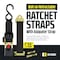 Dc Cargo 2in X 6' Retractable Ratchet Straps w/ E-Track Adapters, 2PK 26RRBOET-2 - alternate 4